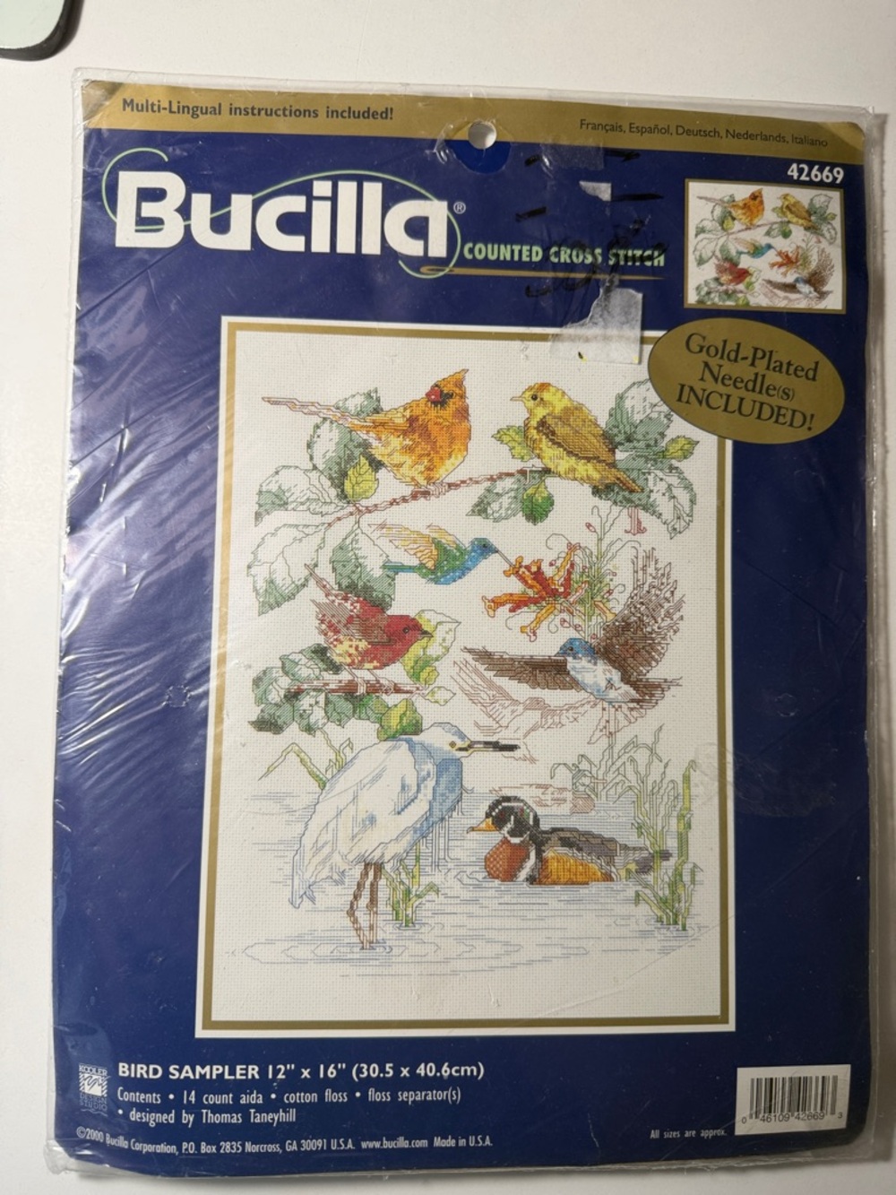 Bucilla Bird Sampler Cross Stitch Kit 2000
